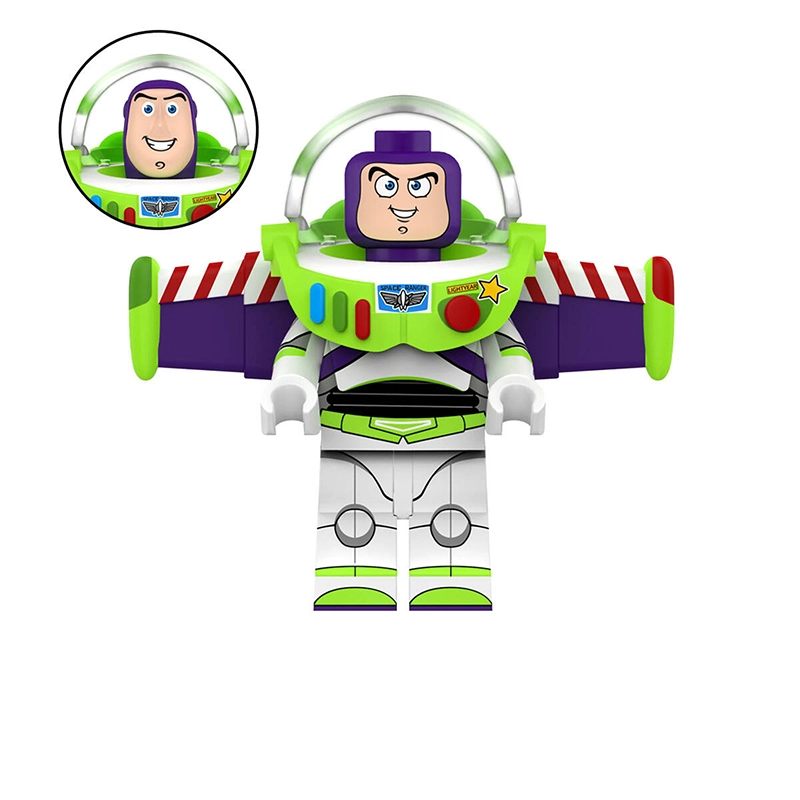 Bargain Brix Action Figures Galactic Wing Ranger Toy Box Adventure Character Figurine Set – Space Ranger & Western Friends