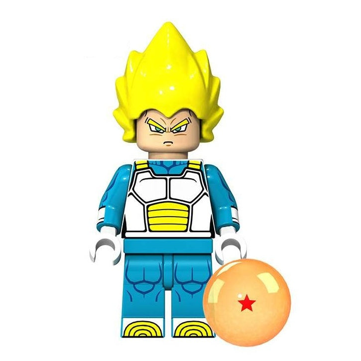 Bargain Brix Action Figures Golden Armor Prince Anime Power Warrior Figurine Set - Energy Fighter Collection