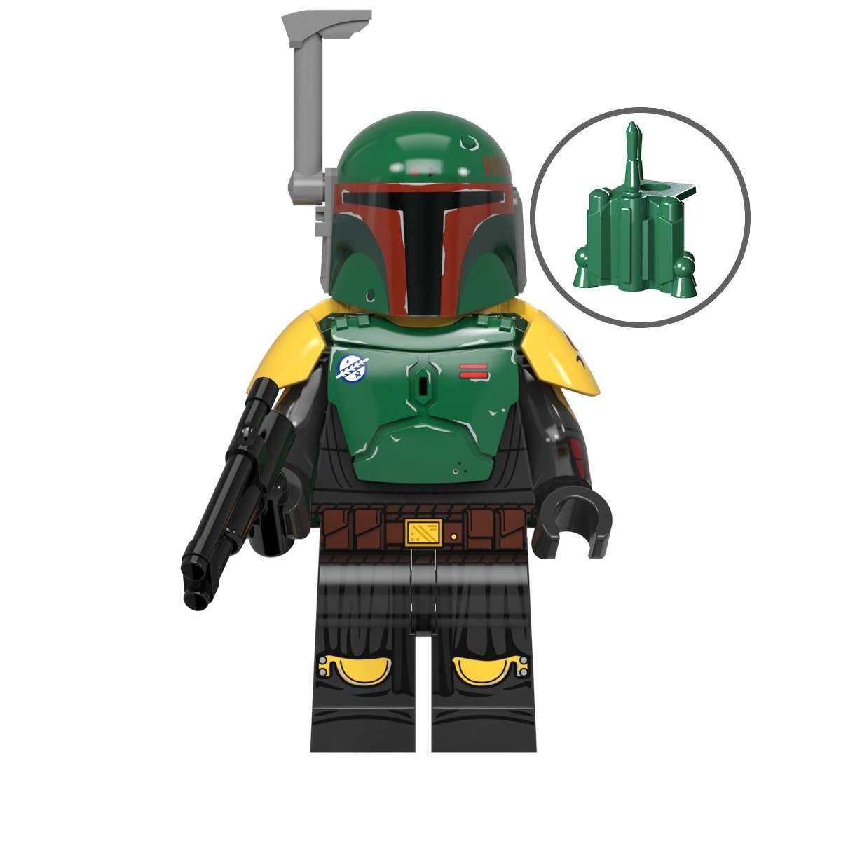 Bargain Brix Action Figures Green Armored Bounty Hunter Galactic Saga Figurine Set
