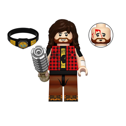 Bargain Brix Action Figures Hardcore Lumberjack Brawler Pro Wrestling Legends Figurine Set – Championship Ring Collection