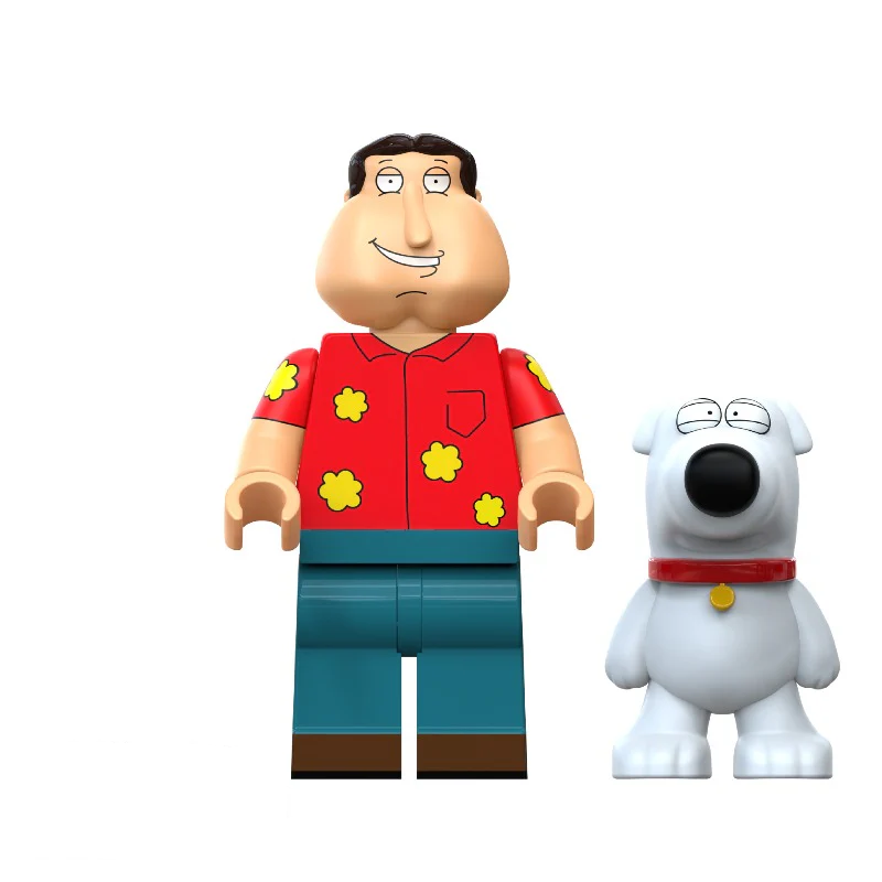 Bargain Brix Action Figures Hawaiian Shirt Neighbor Animated Comedy Family Figurine Set