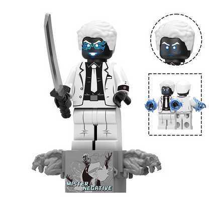 Bargain Brix Action Figures Negative Shadow Master Web-Slinging Hero & Supervillain Figurine Set – City Battle Collection