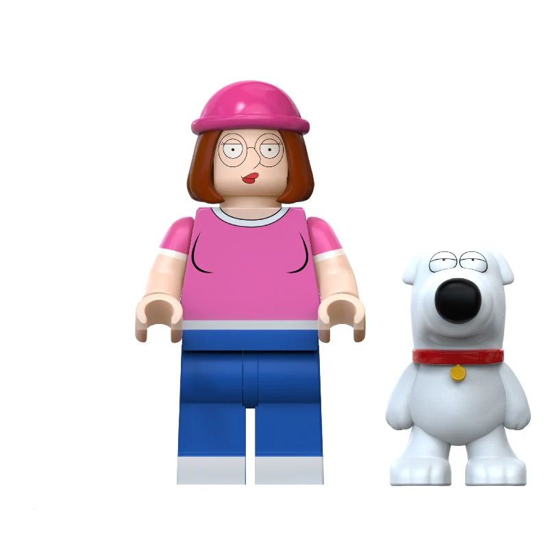 Bargain Brix Action Figures Pink Hat Teen Animated Comedy Family Figurine Set