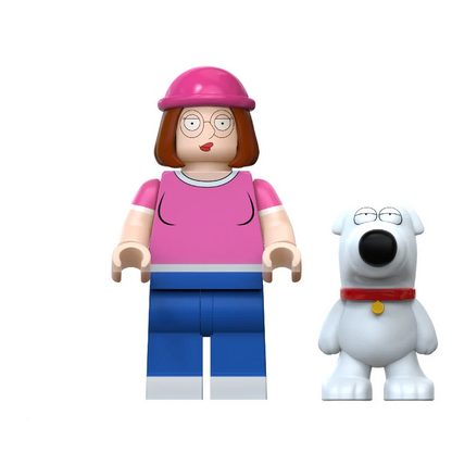 Bargain Brix Action Figures Pink Hat Teen Animated Comedy Family Figurine Set