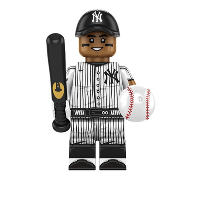 Bargain Brix Action Figures Pinstripe Power Slugger Pro Baseball Superstar Figurine Set – All-Star Player Collection