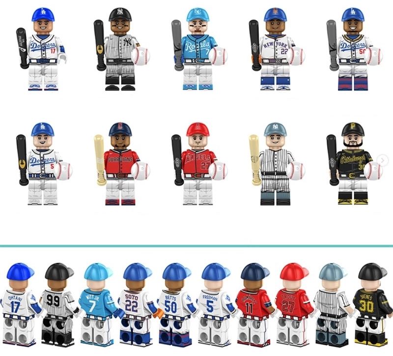 Bargain Brix Action Figures Pro Baseball Superstar Figurine Set – All-Star Player Collection