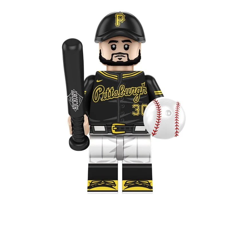 Bargain Brix Action Figures Steel City Fireball Pitcher Pro Baseball Superstar Figurine Set – All-Star Player Collection