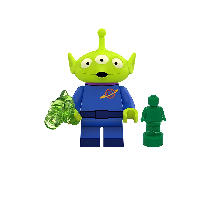 Bargain Brix Action Figures Three-Eyed Space Buddy Toy Box Adventure Character Figurine Set – Space Ranger & Western Friends
