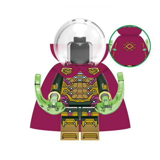 Bargain Brix Action Figures Wall-Crawling Hero Hologram Villain Figurine