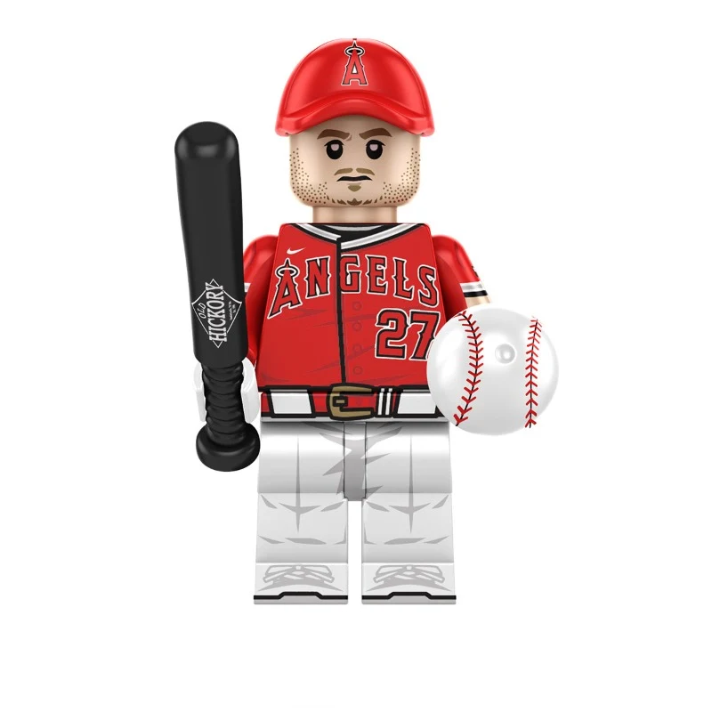 Bargain Brix Action Figures West Coast Centerfield Star Pro Baseball Superstar Figurine Set – All-Star Player Collection