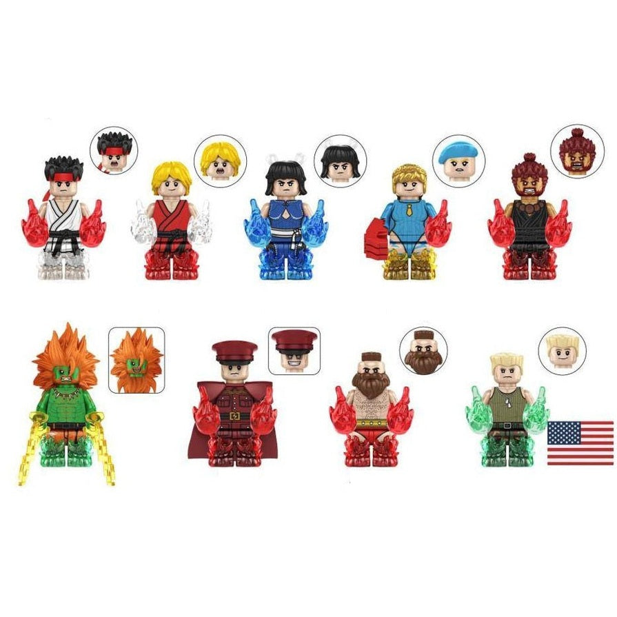Bargain Brix Action Figures World Martial Arts Fighter Figurine Set – Tournament Battle Collection