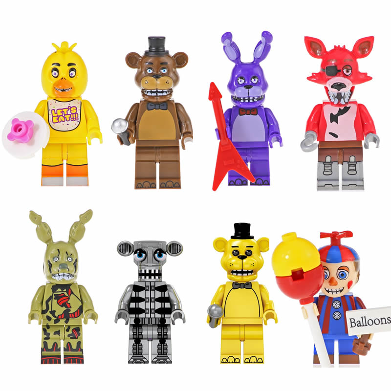 Bargain Brix Animatronic Iconic Mascot Minifigure Set – Horror-Style Collectible