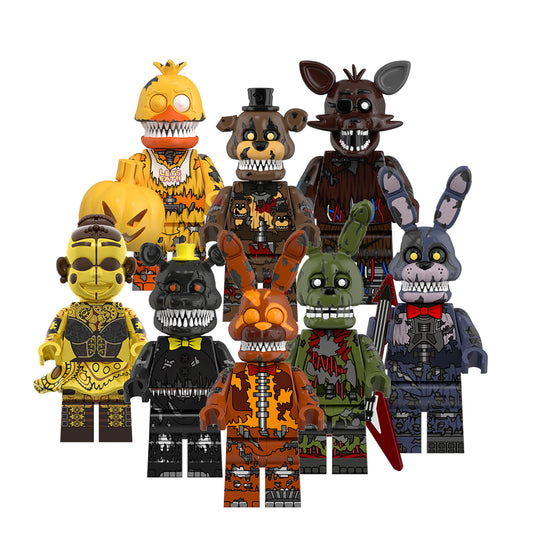 Bargain Brix Animatronic Iconic Mascot Minifigure Set – Horror-Style Collectible