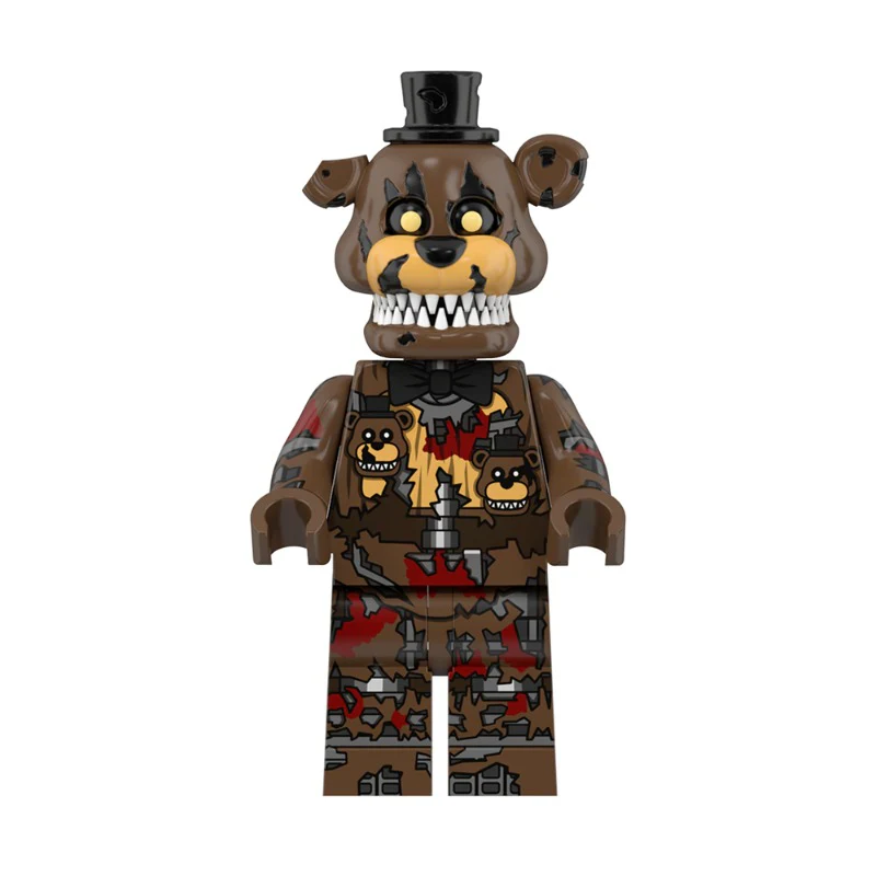 Bargain Brix Bear 1 Animatronic Iconic Mascot Minifigure Set – Horror-Style Collectible