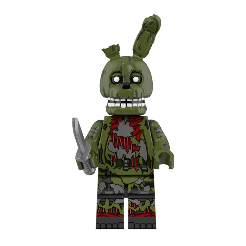 Bargain Brix Bunny 1 Animatronic Iconic Mascot Minifigure Set – Horror-Style Collectible
