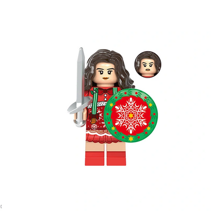 Bargain Brix Christmas Valkyrie Custom Printed Christmas Various Figurines Set (Superheroes and Galactic Saga)