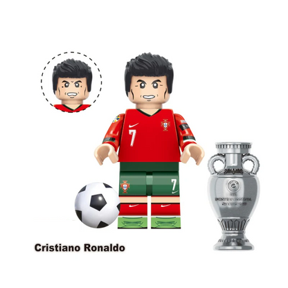 Bargain Brix Cristiano Ronaldo Professional World Soccer Player Figurines Set With Printed Team Jerseys