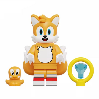 Bargain Brix Dual Tech Fox Sidekick Blue Speed Runner Figurine Set