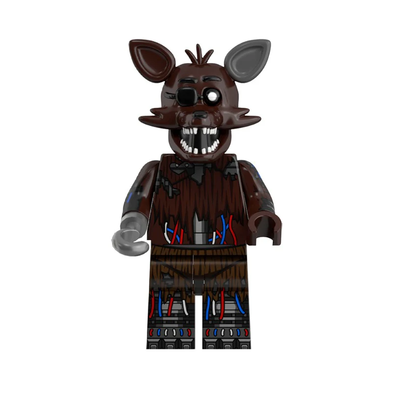 Bargain Brix Fox Animatronic Iconic Mascot Minifigure Set – Horror-Style Collectible