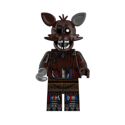 Bargain Brix Fox Animatronic Iconic Mascot Minifigure Set – Horror-Style Collectible