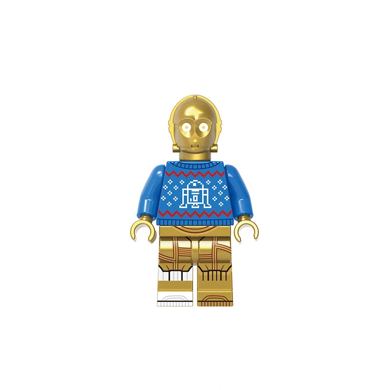 Bargain Brix Golden Protocol Droid Custom Printed Christmas Various Figurines Set (Superheroes and Galactic Saga)