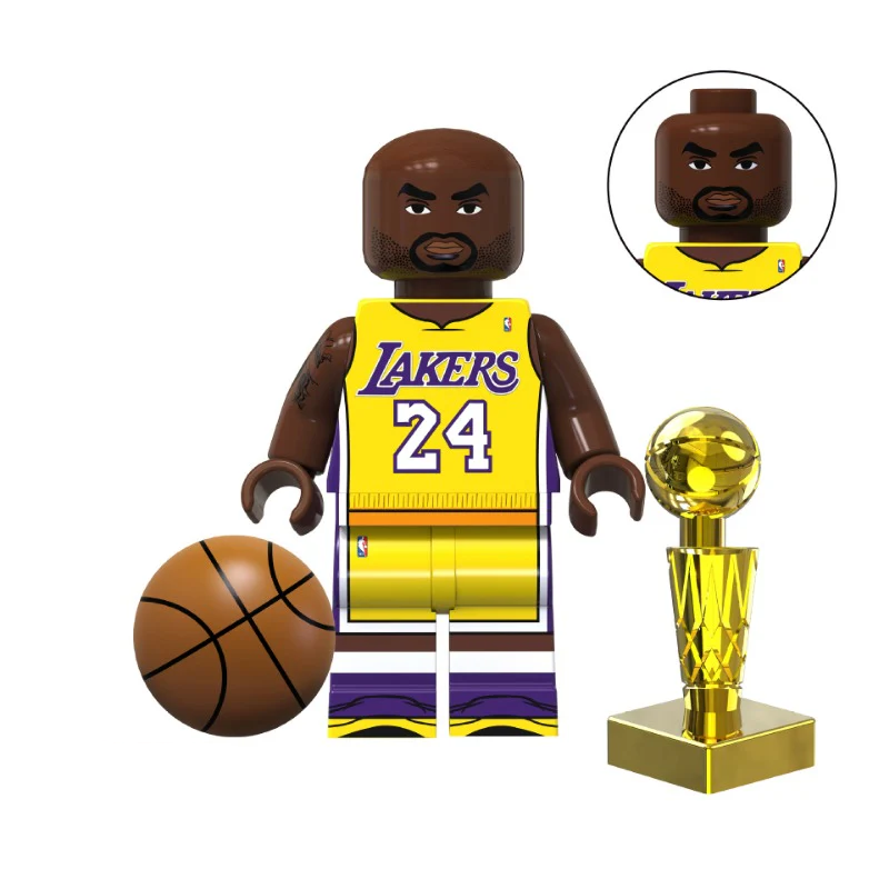 Bargain Brix Kobe Bryant 1 Professional Basketball Figurines Set With Printed Uniforms In Team Colors