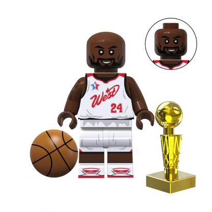 Bargain Brix Kobe Bryant 2 Professional Basketball Figurines Set With Printed Uniforms In Team Colors