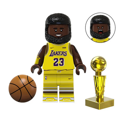 Bargain Brix Lebron James 2 Professional Basketball Figurines Set With Printed Uniforms In Team Colors