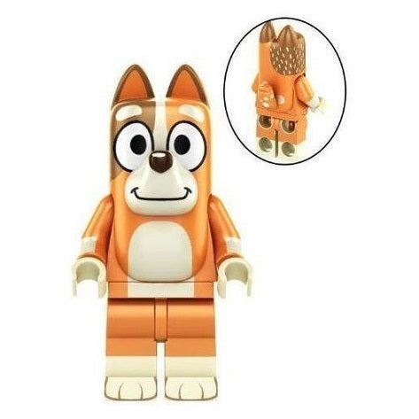 Bargain Brix Orange Heeler Mom Happy Tails Heeler Family Figurine Set