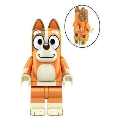 Bargain Brix Orange Heeler Mom Happy Tails Heeler Family Figurine Set