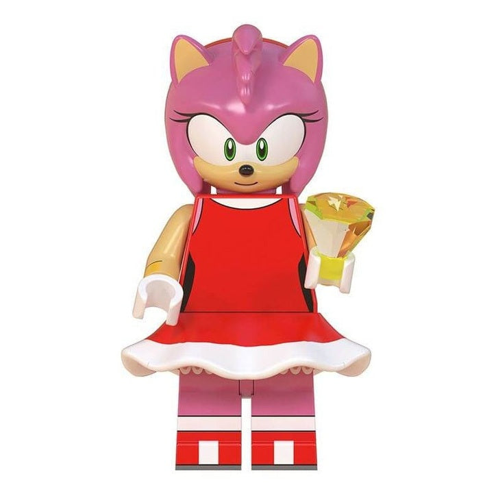 Bargain Brix Pink Hammer Hero Blue Speed Runner Figurine Set