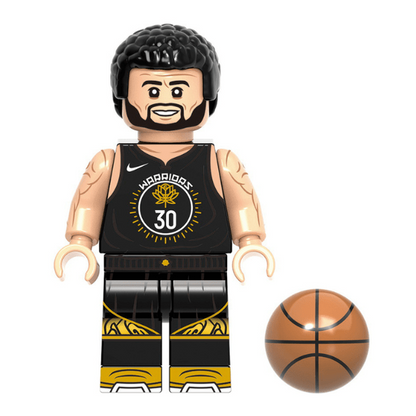 Bargain Brix Pro Basketball Player 2 Professional Basketball Figurines Set With Printed Uniforms In Team Colors
