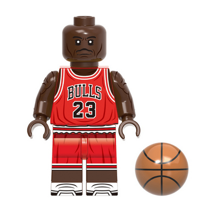 Bargain Brix Pro Basketball Player 3 Professional Basketball Figurines Set With Printed Uniforms In Team Colors