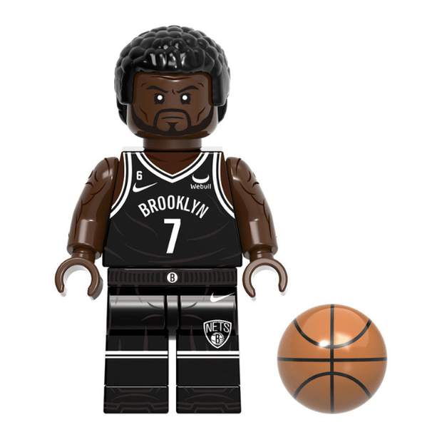 Bargain Brix Pro Basketball Player 4 Professional Basketball Figurines Set With Printed Uniforms In Team Colors