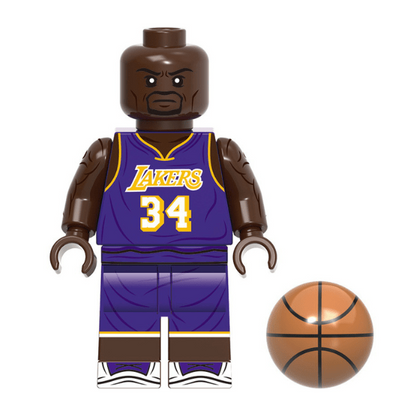 Bargain Brix Pro Basketball Player 6 Professional Basketball Figurines Set With Printed Uniforms In Team Colors