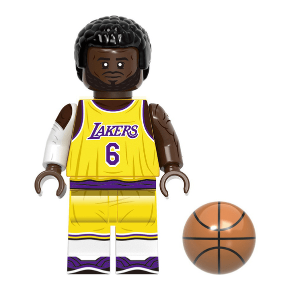 Bargain Brix Pro Basketball Player 8 Professional Basketball Figurines Set With Printed Uniforms In Team Colors