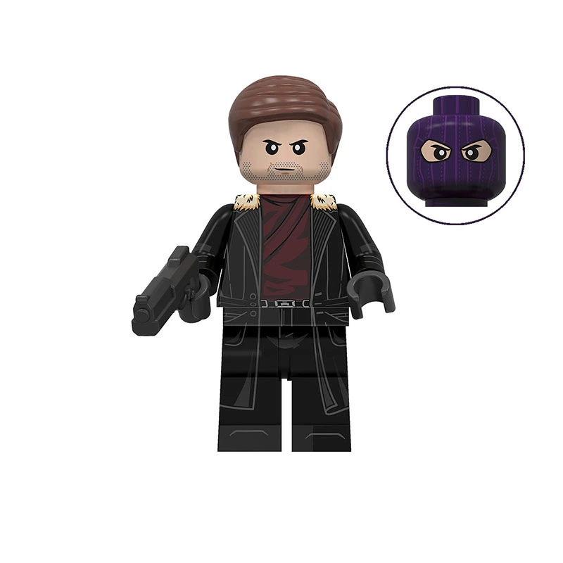 Bargain Brix Purple Mask Enforcer Airborne Recon Guardian And Winter Ops Shadow Agent Figurines
