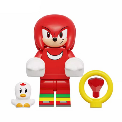 Bargain Brix Red Guardian Warrior Blue Speed Runner Figurine Set