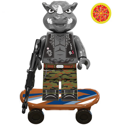 Bargain Brix Rocksteady Mutant Shell Martial Art Underground Guardian Figurines