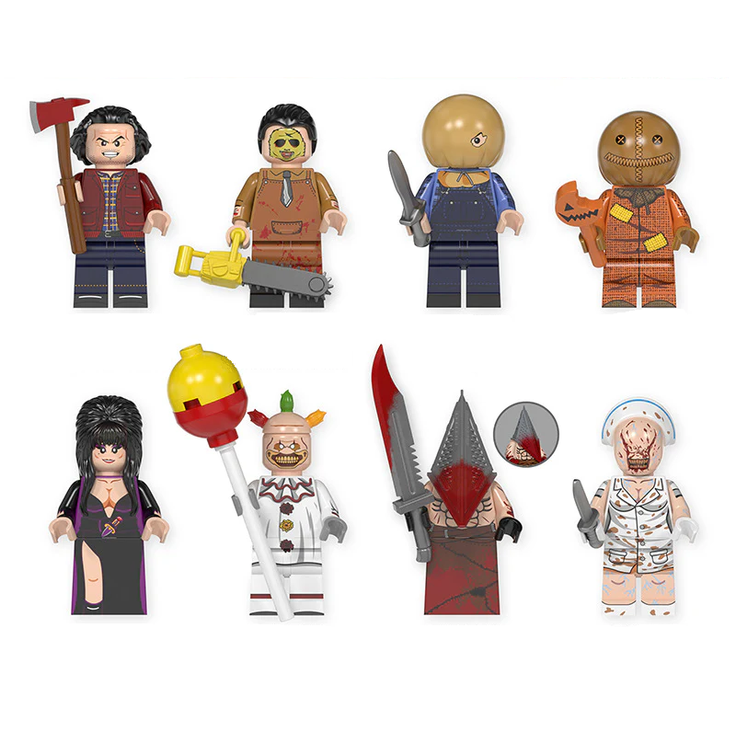Bargain Brix Spooky Creations Halloween Scary Movie Brick Figurines Set