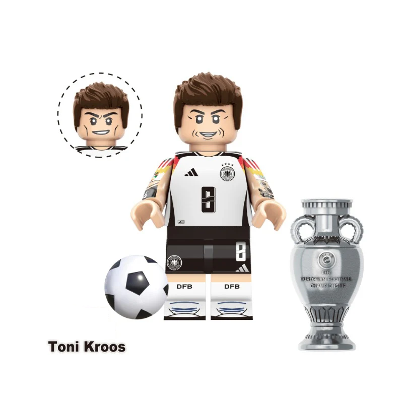Bargain Brix Toni Kroos Professional World Soccer Player Figurines Set With Printed Team Jerseys