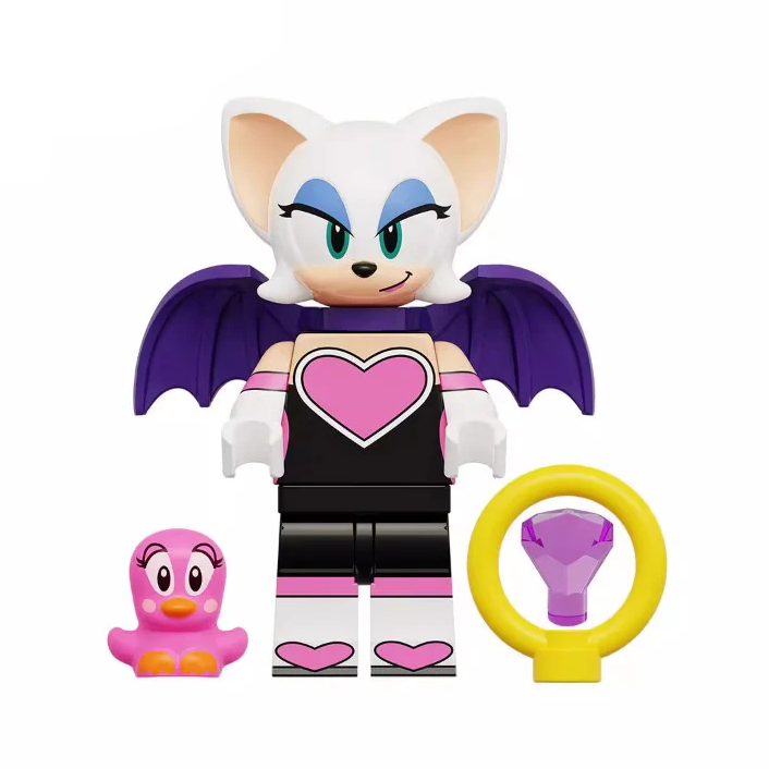 Bargain Brix Treasure Hunter Bat Agent Blue Speed Runner Figurine Set