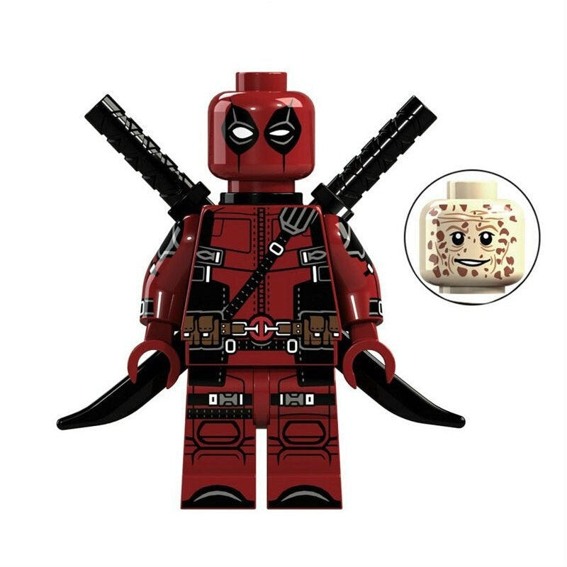 Bargain Brix Wisecracking Mercenary Red-Suit Rogue Fighter Figurine
