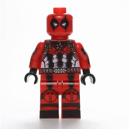 Bargain Brix Wisecracking Mercenary Red-Suit Rogue Fighter Patriot Sentinel Figurine