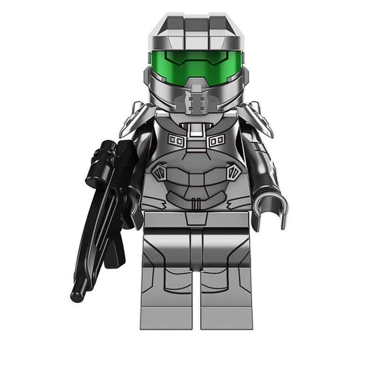 Silver Tactical Space Armor Soldier Figurine